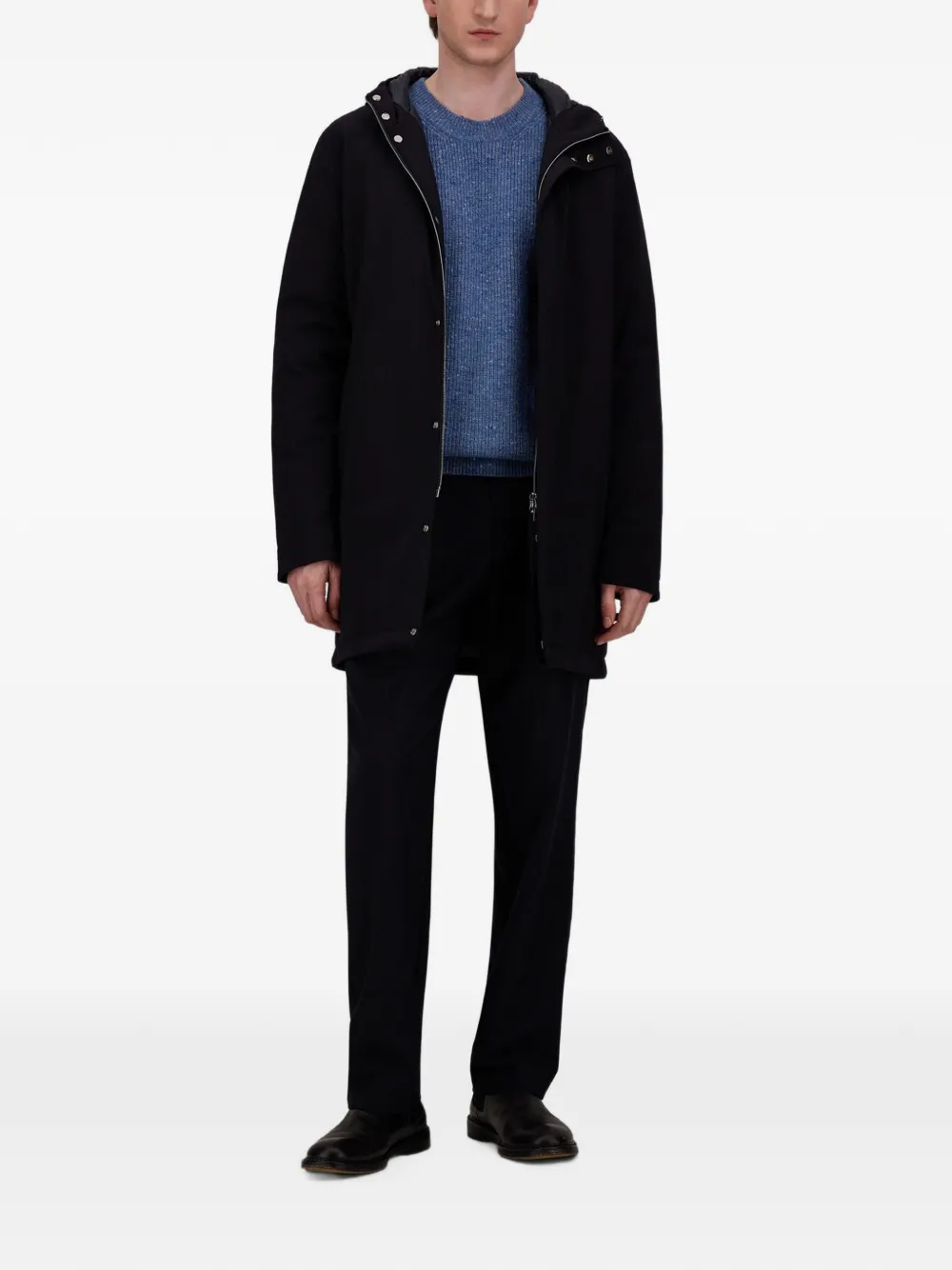 Herno Ribgebreide trui Blauw