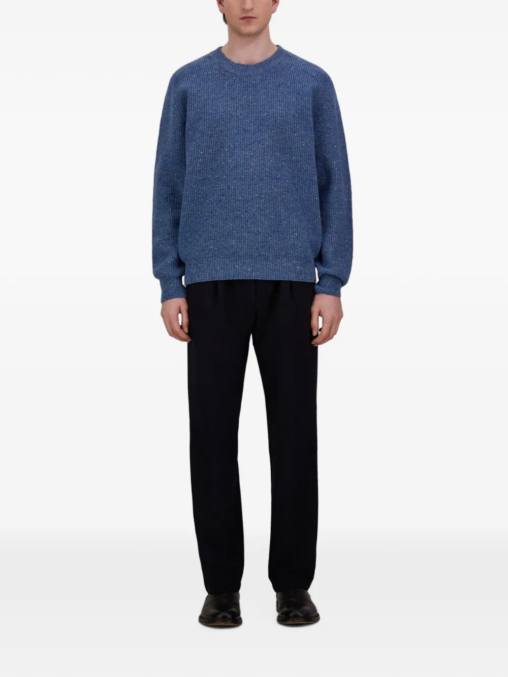 Herno Ribgebreide trui Blauw