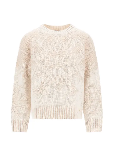 Herno snowflake-motif vanisé-inlay sweater