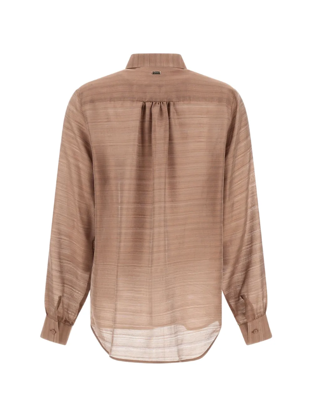 Herno Overhemd met gestreept jacquard Bruin