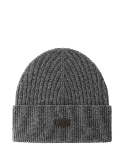 Herno ribbed wool beanie hat