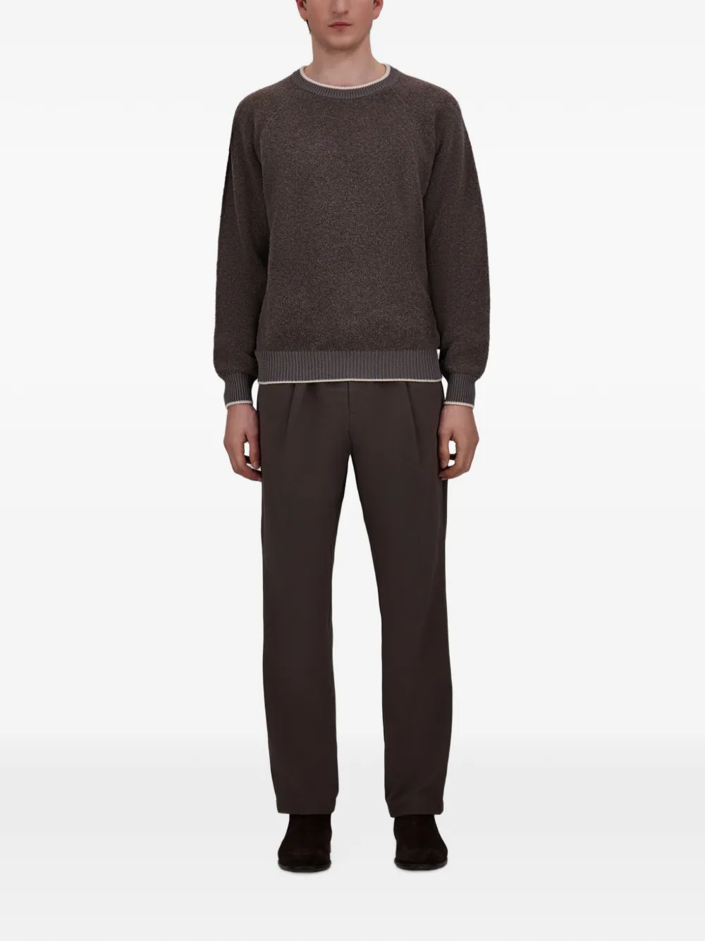 Herno bouclé-knit sweater Bruin