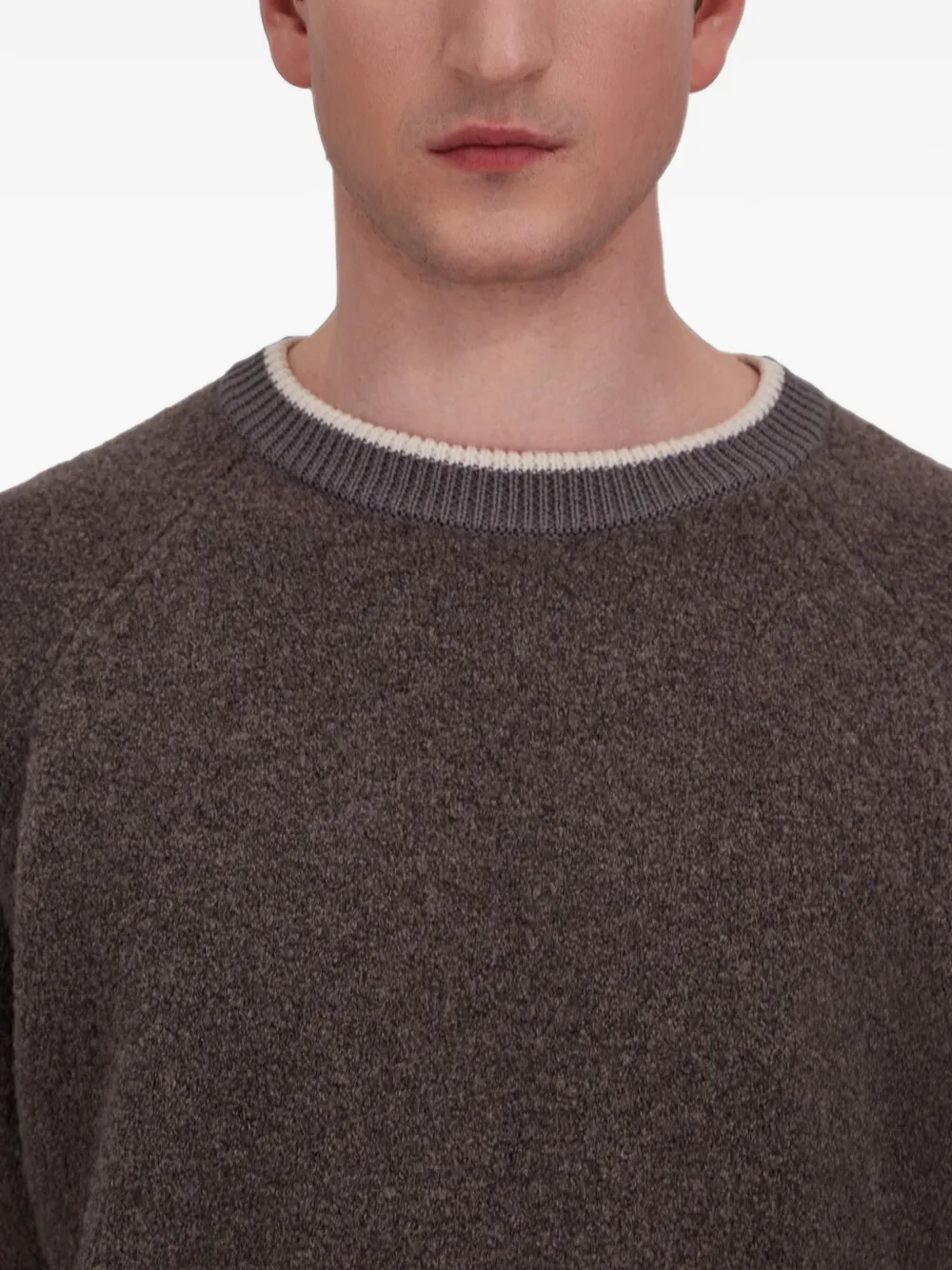 Herno bouclé-knit sweater Bruin