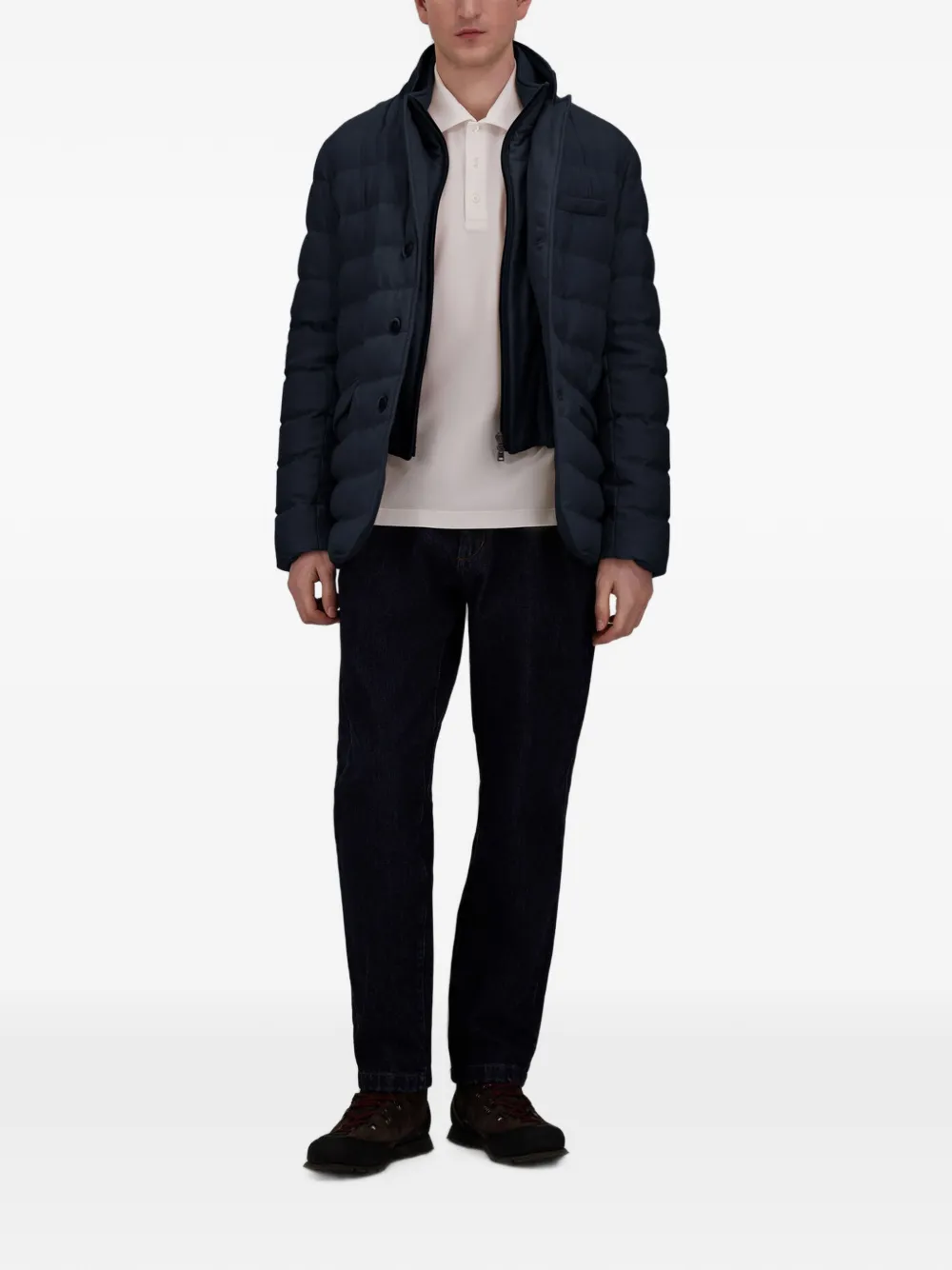 Herno quilted padded jacket Blauw