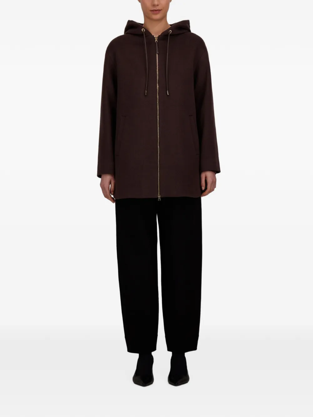 Herno Jack met capuchon en marter-effect Bruin