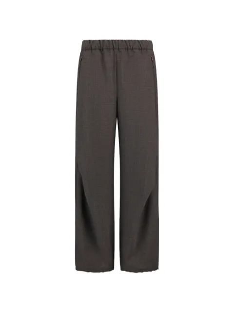 Laminar drawstring straight-leg trousers