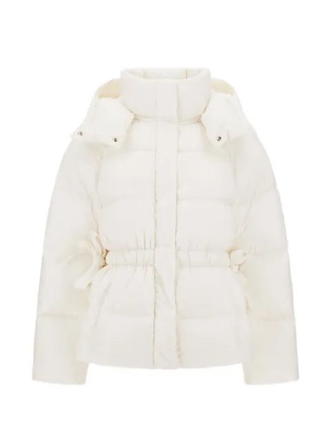 Herno striped-quilted drawstring-waist jacket