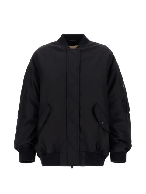 Herno quilted-trim gabardine bomber jacket