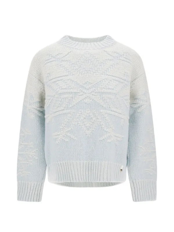 Herno Vanisé-inlay Snowflake-motif Sweater in White