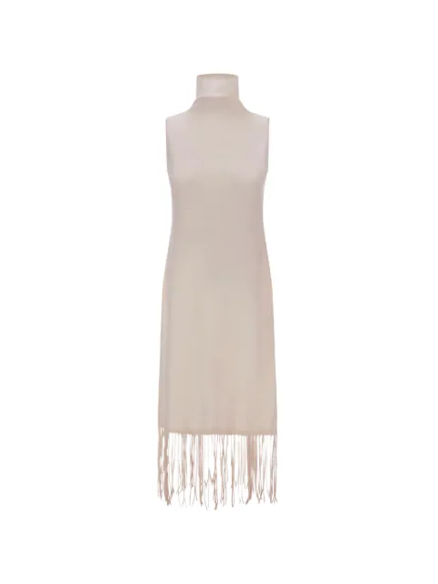 Herno fringe-trimmed midi dress