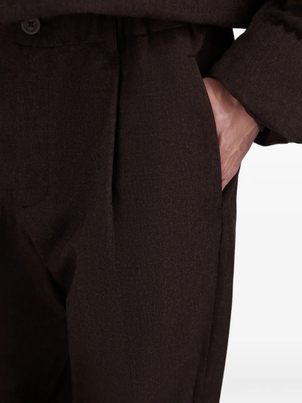 Herno Waterafstotende pantalon met plooien Bruin