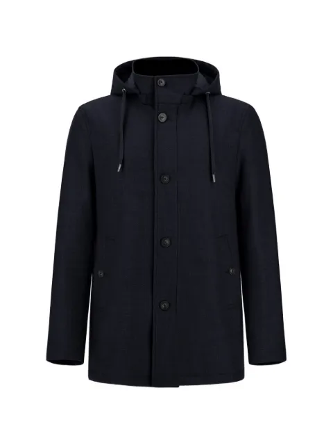 Herno wool-blend hooded parka