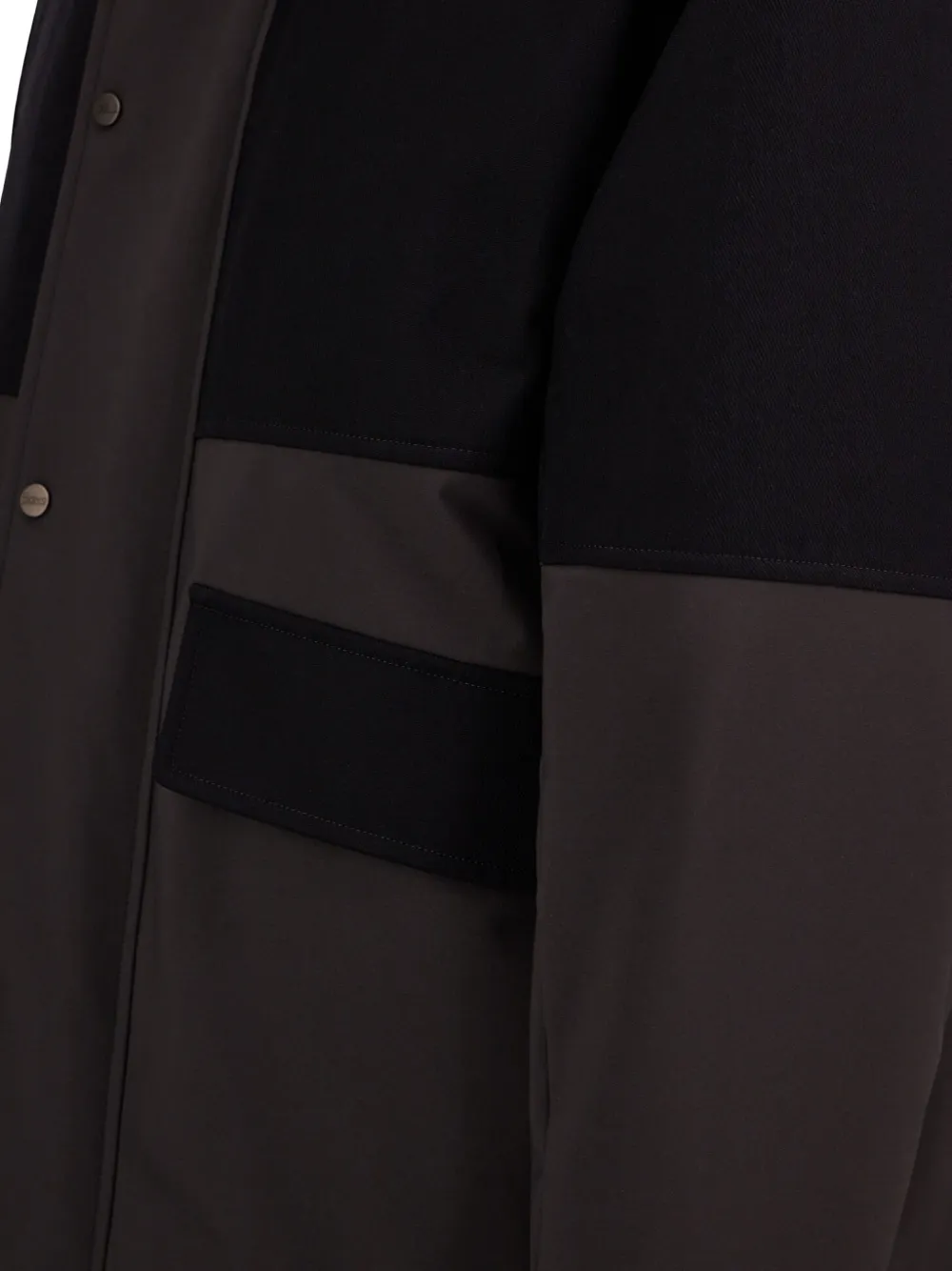 Herno Matte-twill jack met katoenen vlakken Zwart