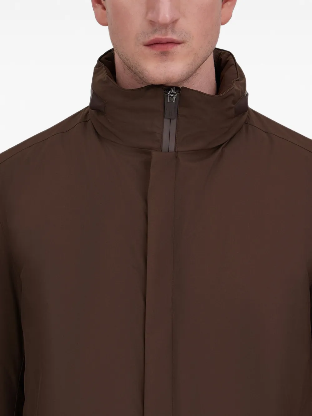 Herno Windstopper regenjas met capuchon Bruin