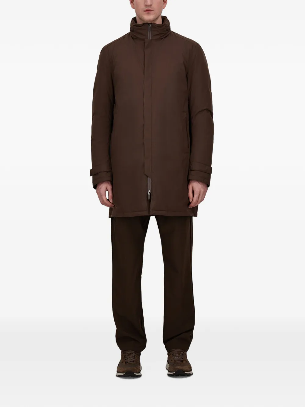 Herno Windstopper regenjas met capuchon Bruin