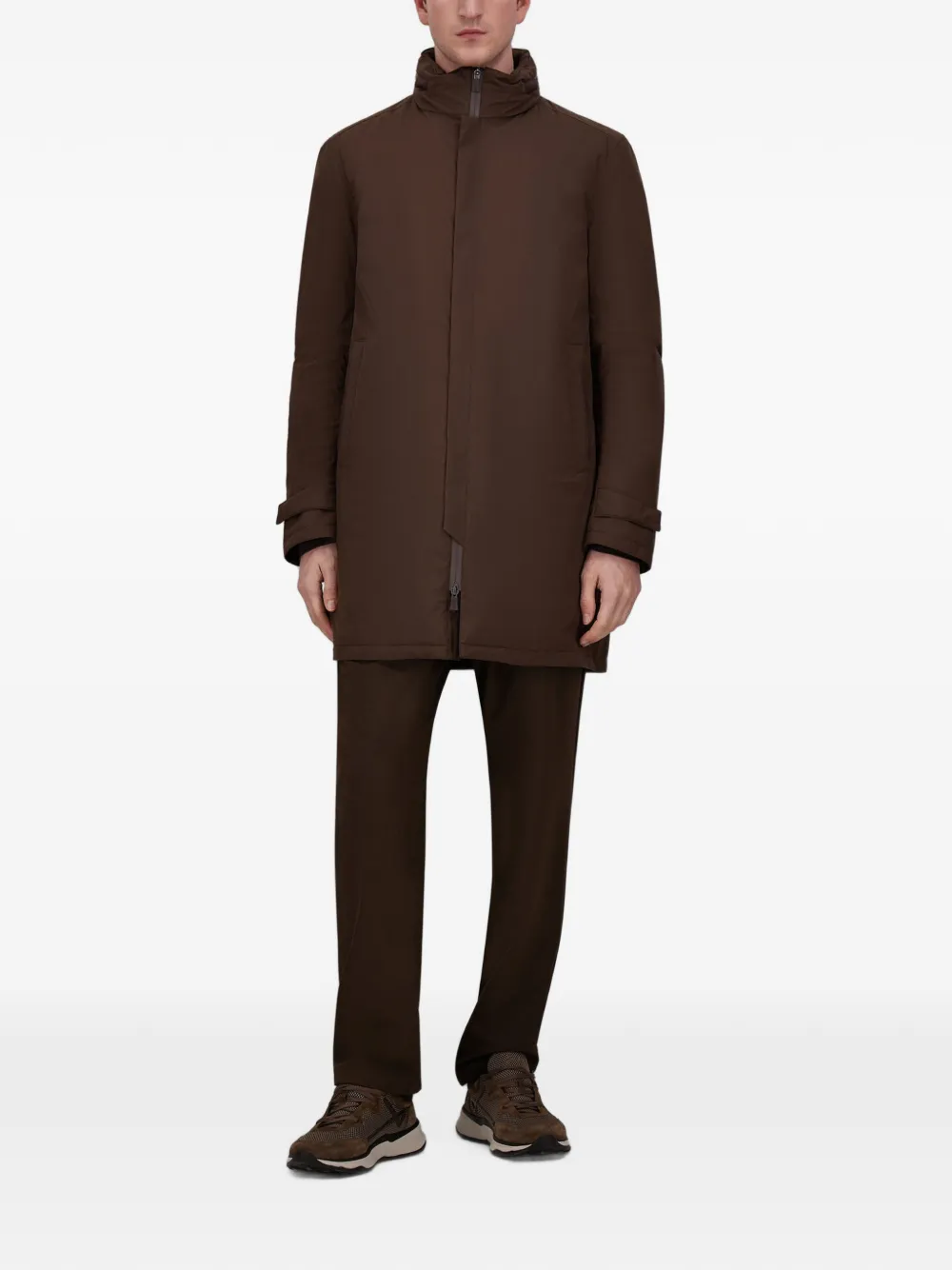 Herno Windstopper regenjas met capuchon Bruin