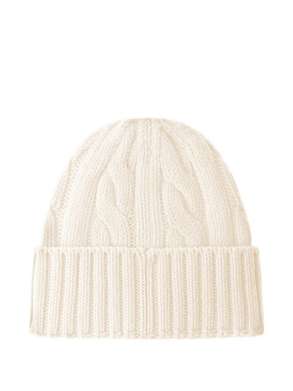 Herno Kabelgebreide muts Beige