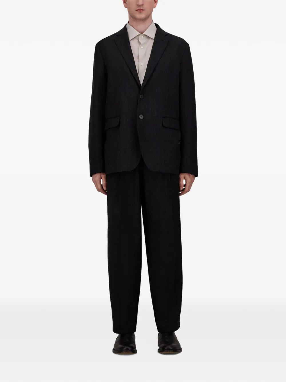 Herno Plooibroek van wollen twill Grijs