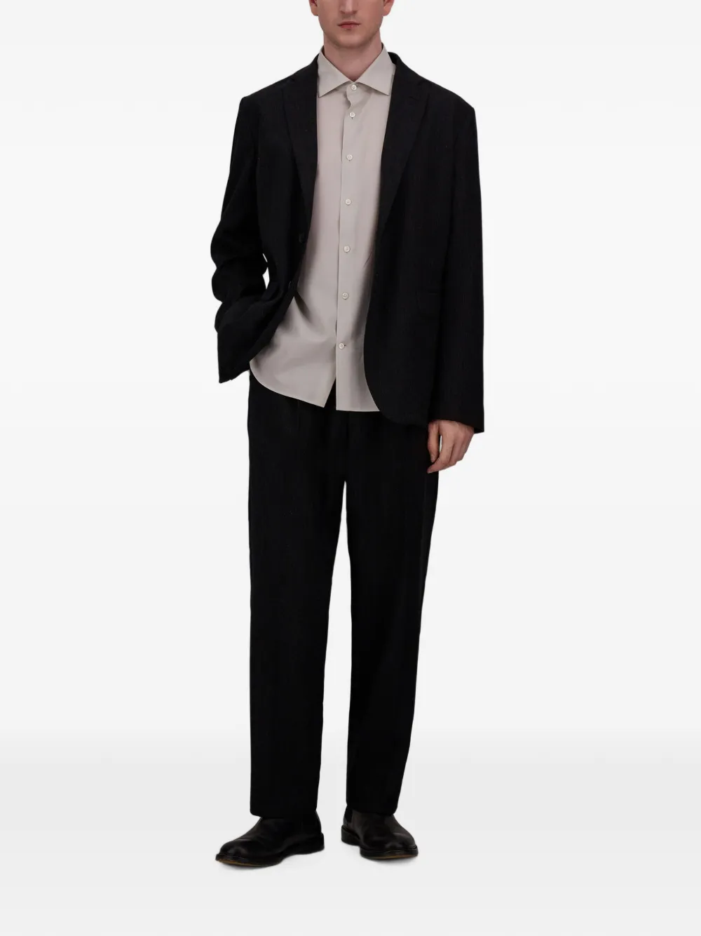 Herno Plooibroek van wollen twill Grijs