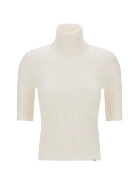 Herno ribbed-knit short-sleeve sweater