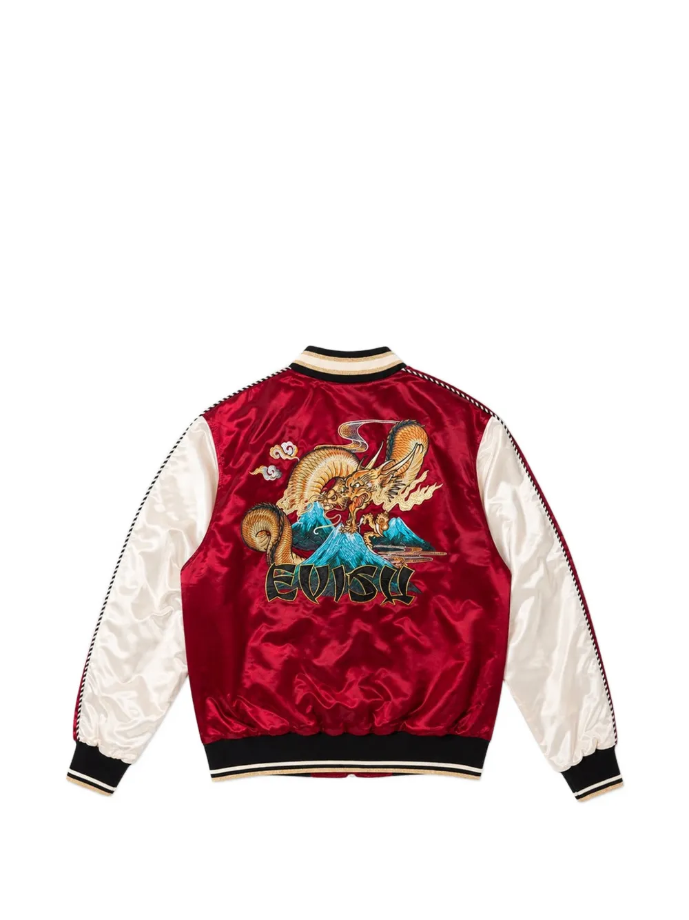 EVISU Bomberjack met geborduurd logo Rood