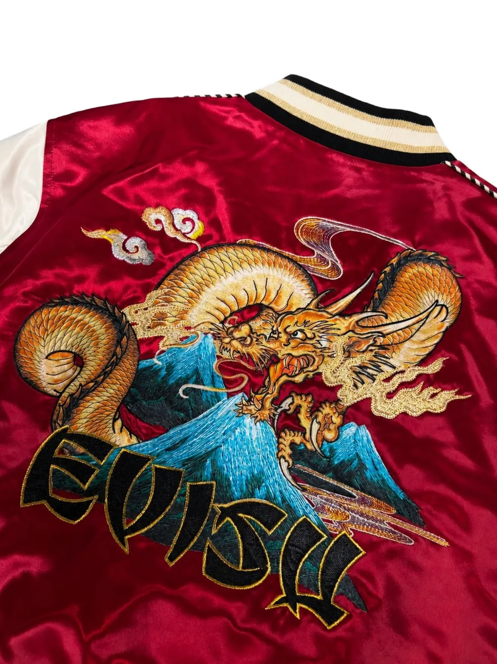 EVISU Bomberjack met geborduurd logo Rood