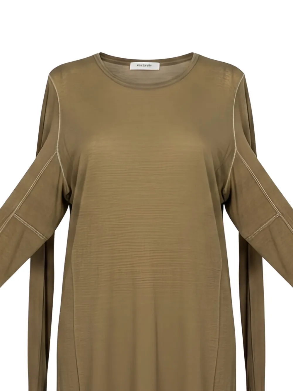 Uma Wang Debi long-sleeve mini dress Groen