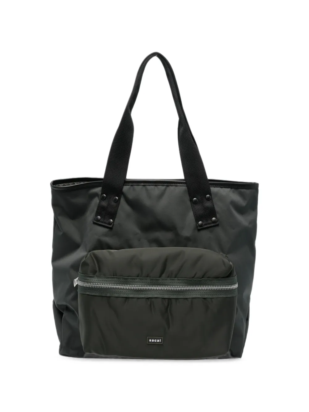 sacai large zip-pocket tote bag