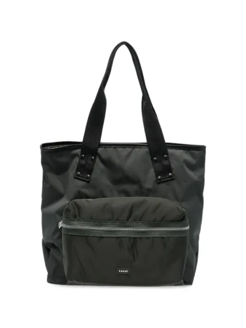 sacai large zip-pocket tote bag