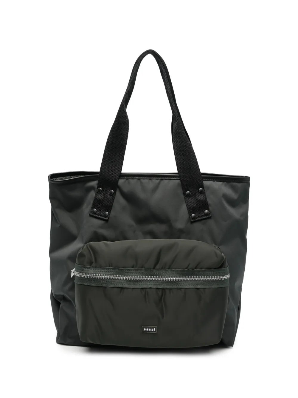 sacai large zip-pocket tote bag