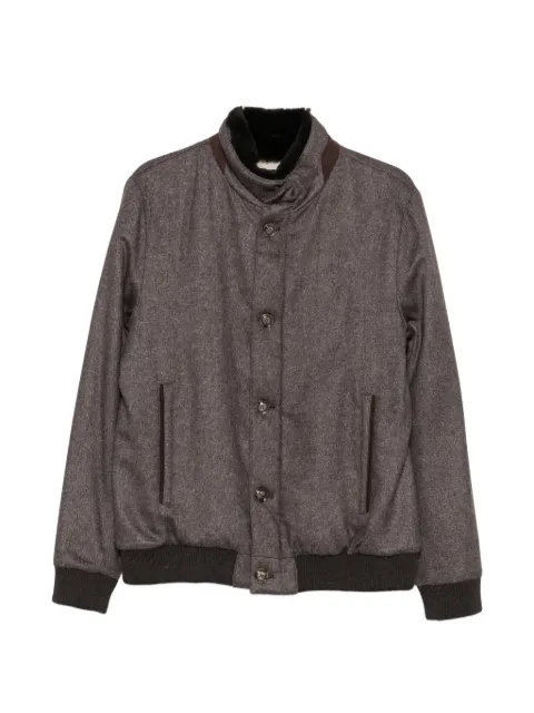 Barba Raven fur-collar button-up jacket