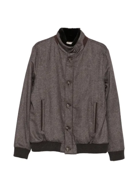 Barba Raven fur-collar button-up jacket
