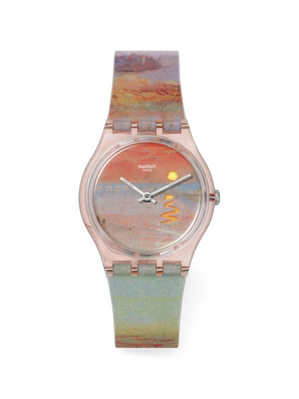 Swatch X Tate Gallery Round-face 34mm Watch In Pink