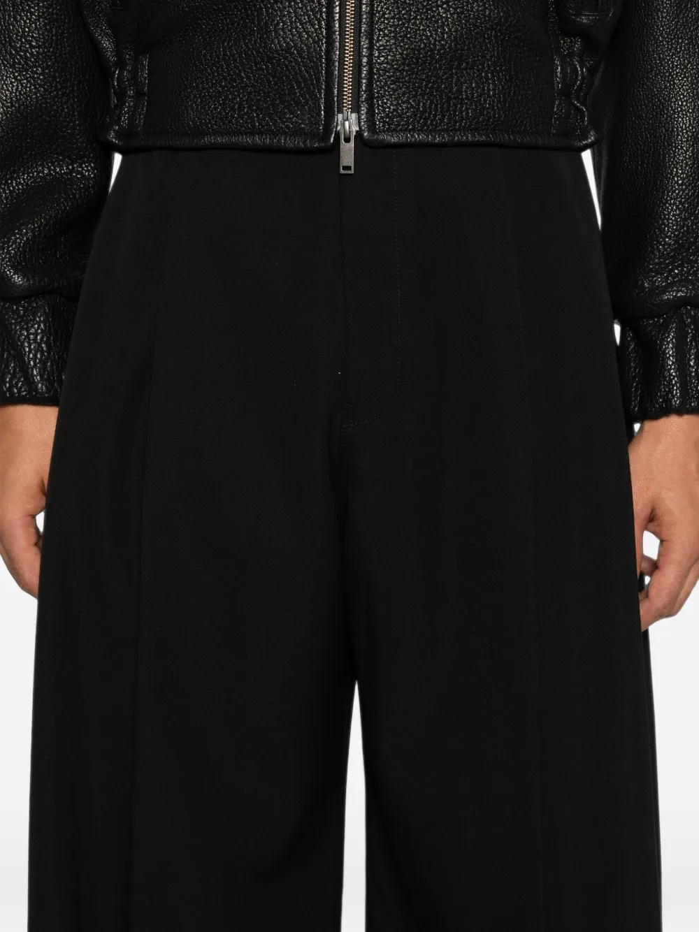 Balenciaga pleated wide-leg trousers Zwart