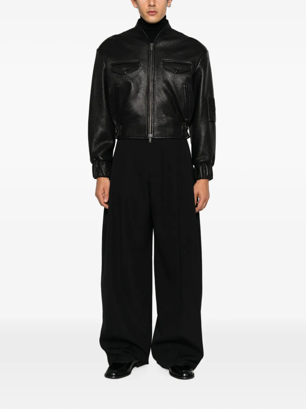 Balenciaga pleated wide-leg trousers Zwart