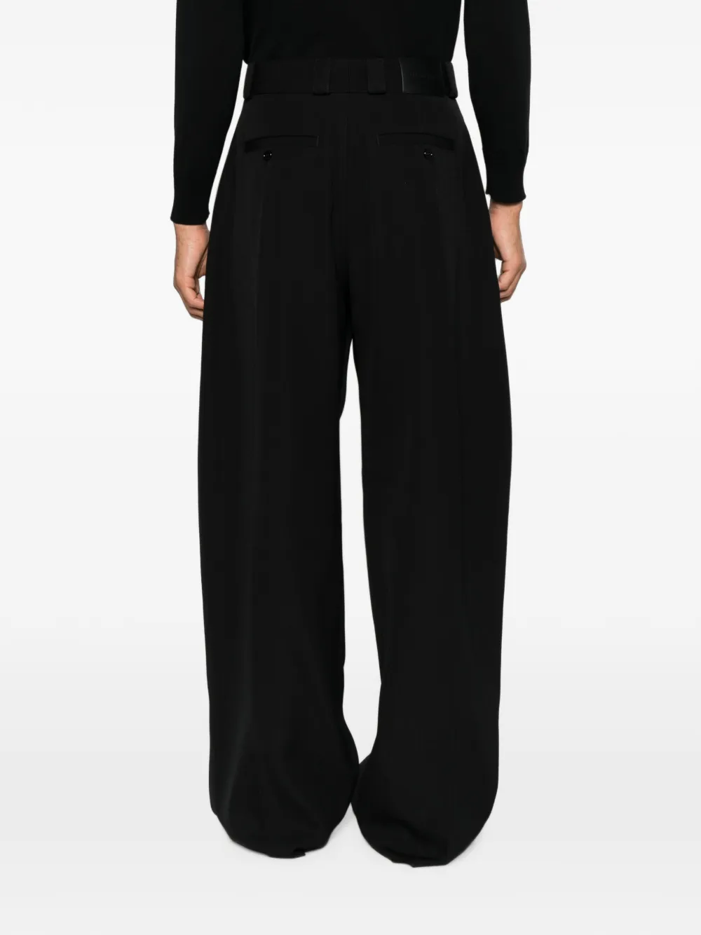 Balenciaga pleated wide-leg trousers Zwart