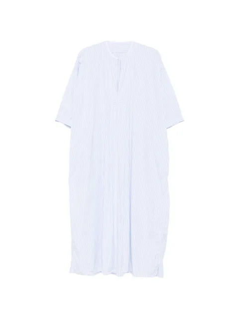 Daniela Gregis vertical-stripe long-sleeve midi dress