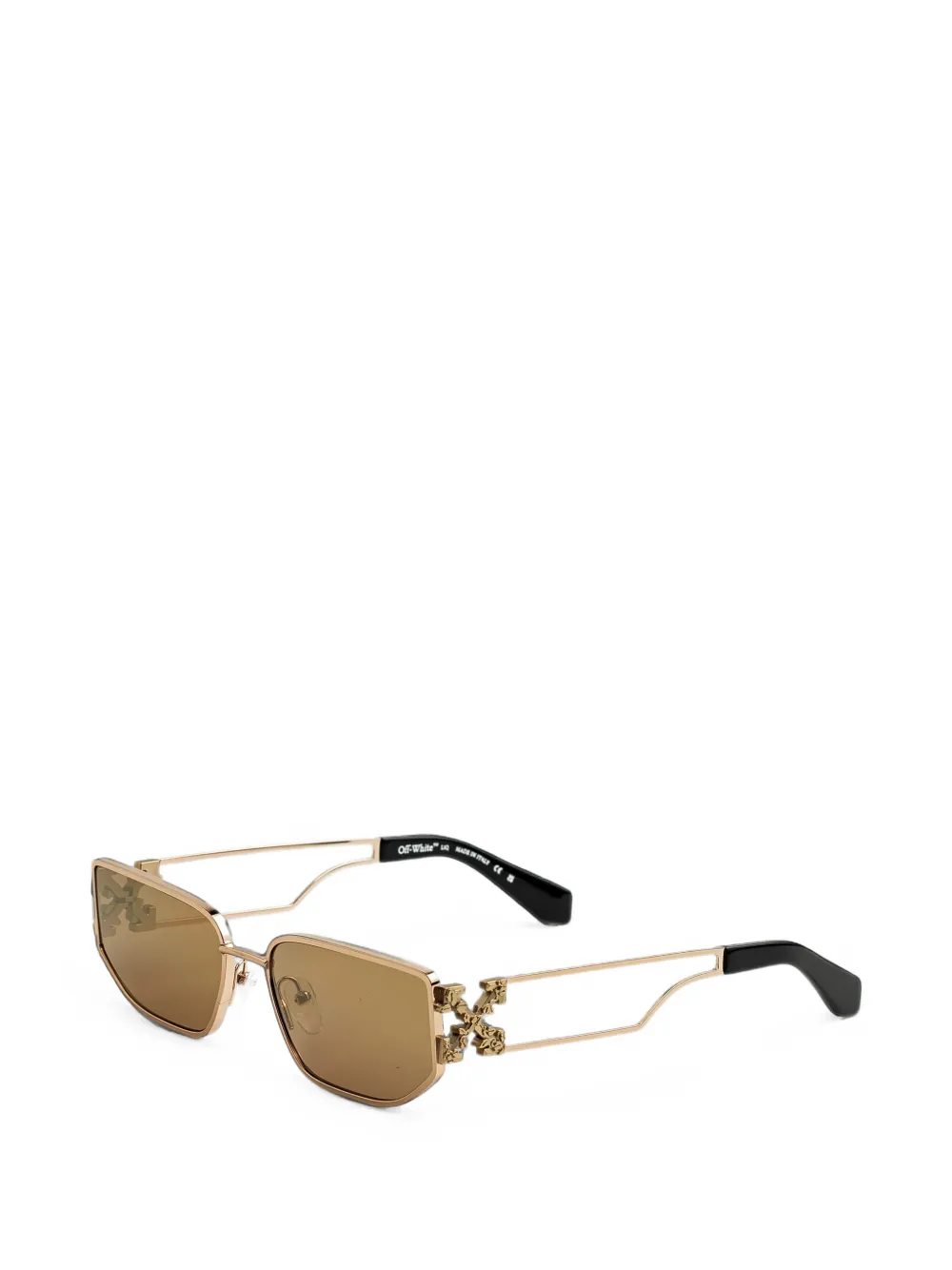 Off-White Eyewear Allen zonnebril met geometrisch montuur Goud