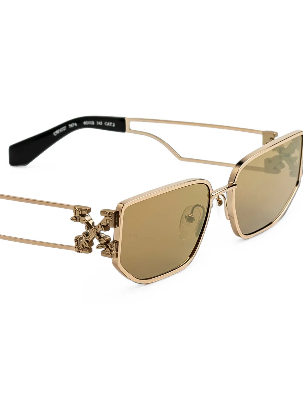 Off-White Eyewear Allen zonnebril met geometrisch montuur Goud