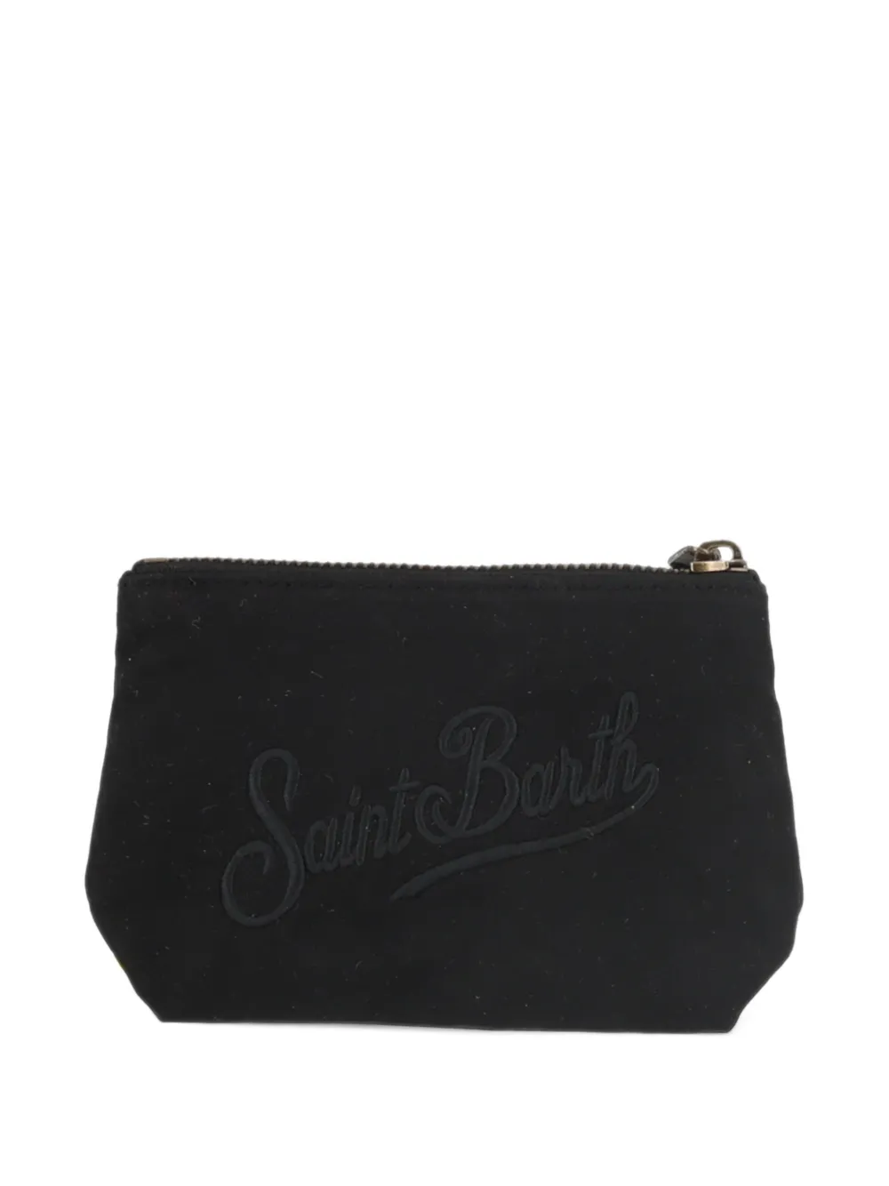 MC2 Saint Barth mini Aline embroidered-logo clutch bag Zwart