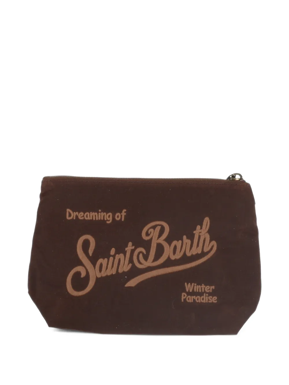MC2 Saint Barth Aline embroidered clutch bag Bruin