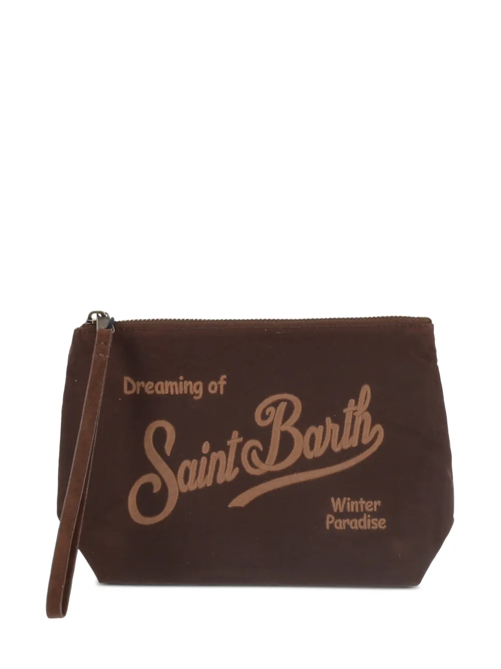 MC2 Saint Barth Aline embroidered clutch bag Bruin