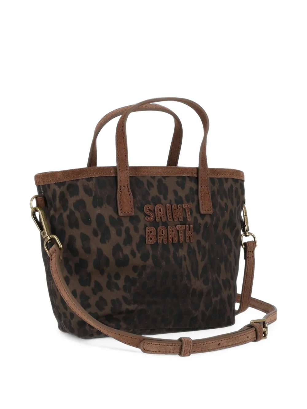 MC2 Saint Barth mini City leopard-print tote bag Bruin