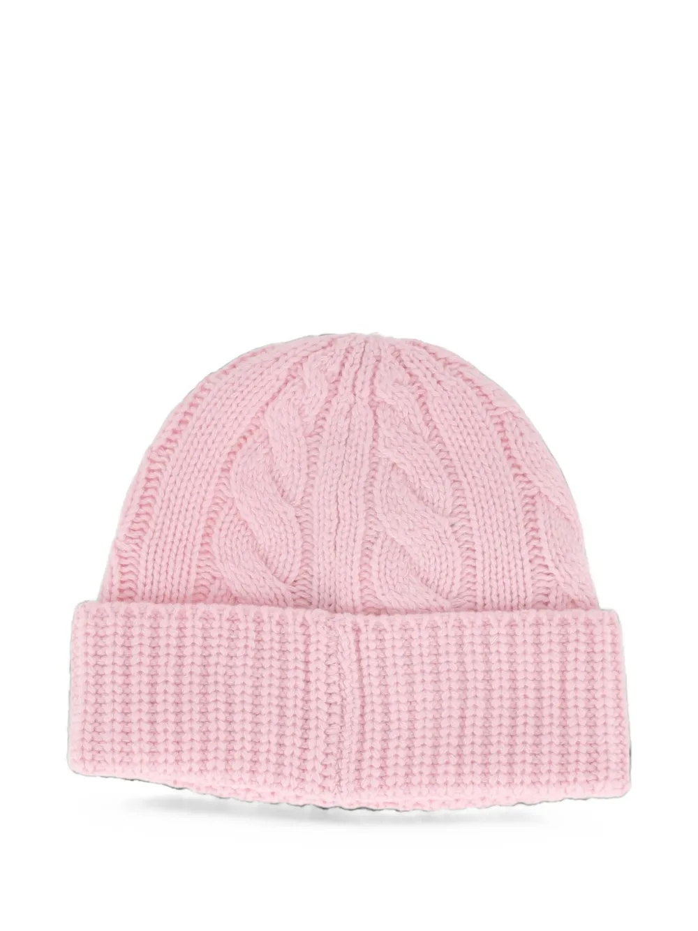MC2 Saint Barth Moss cable-knit beanie hat Roze