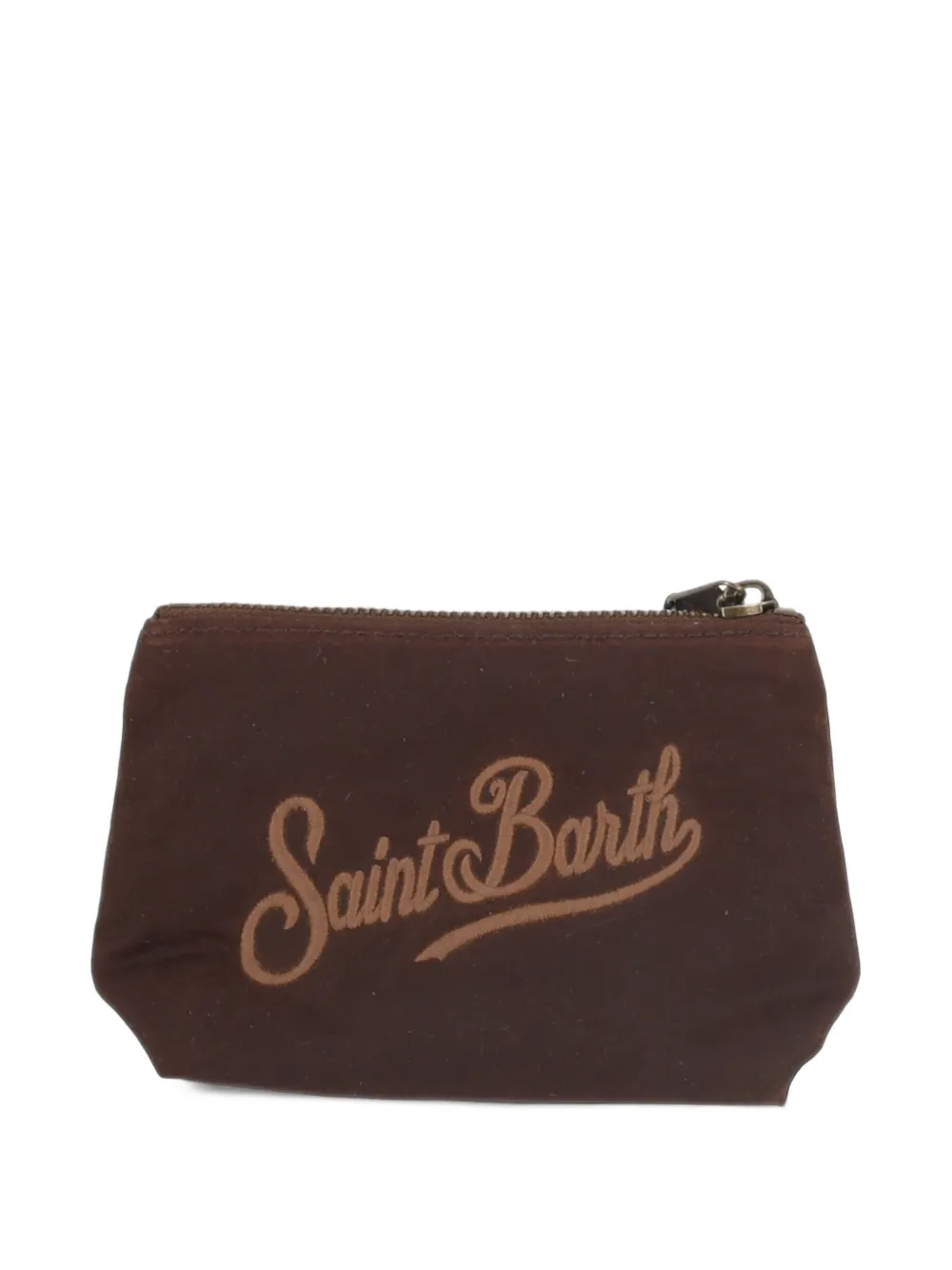 MC2 Saint Barth mini Aline embroidered clutch bag Bruin