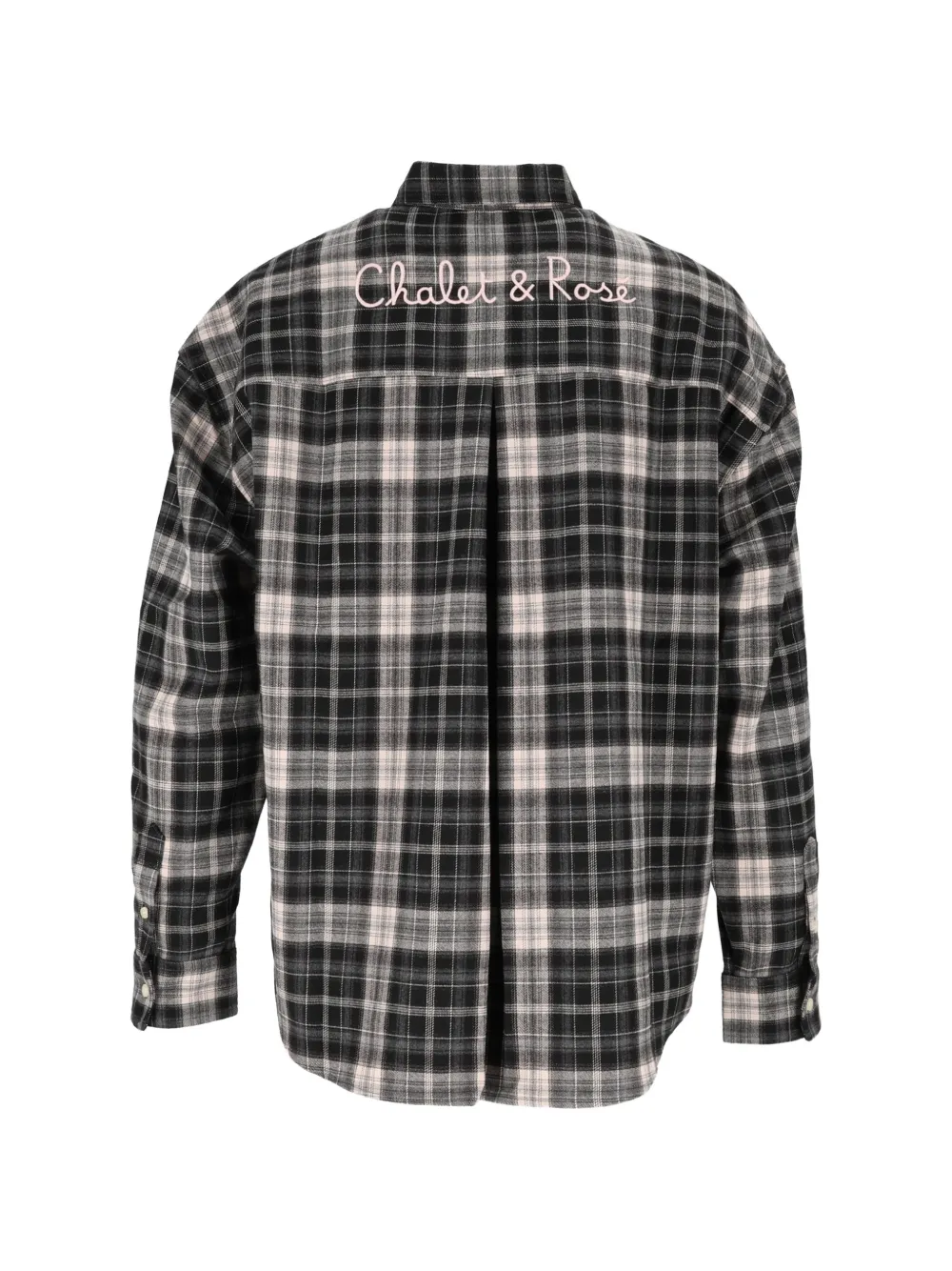 MC2 Saint Barth Geruite blouse met geborduurd logo Zwart