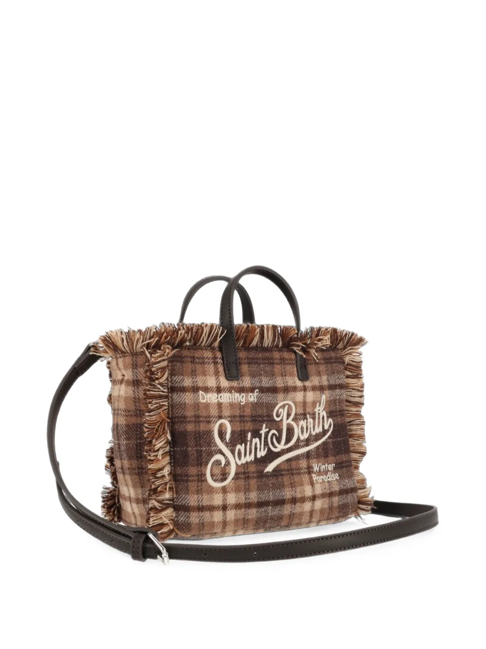 MC2 Saint Barth Vanity Mini Tartan shopper Bruin