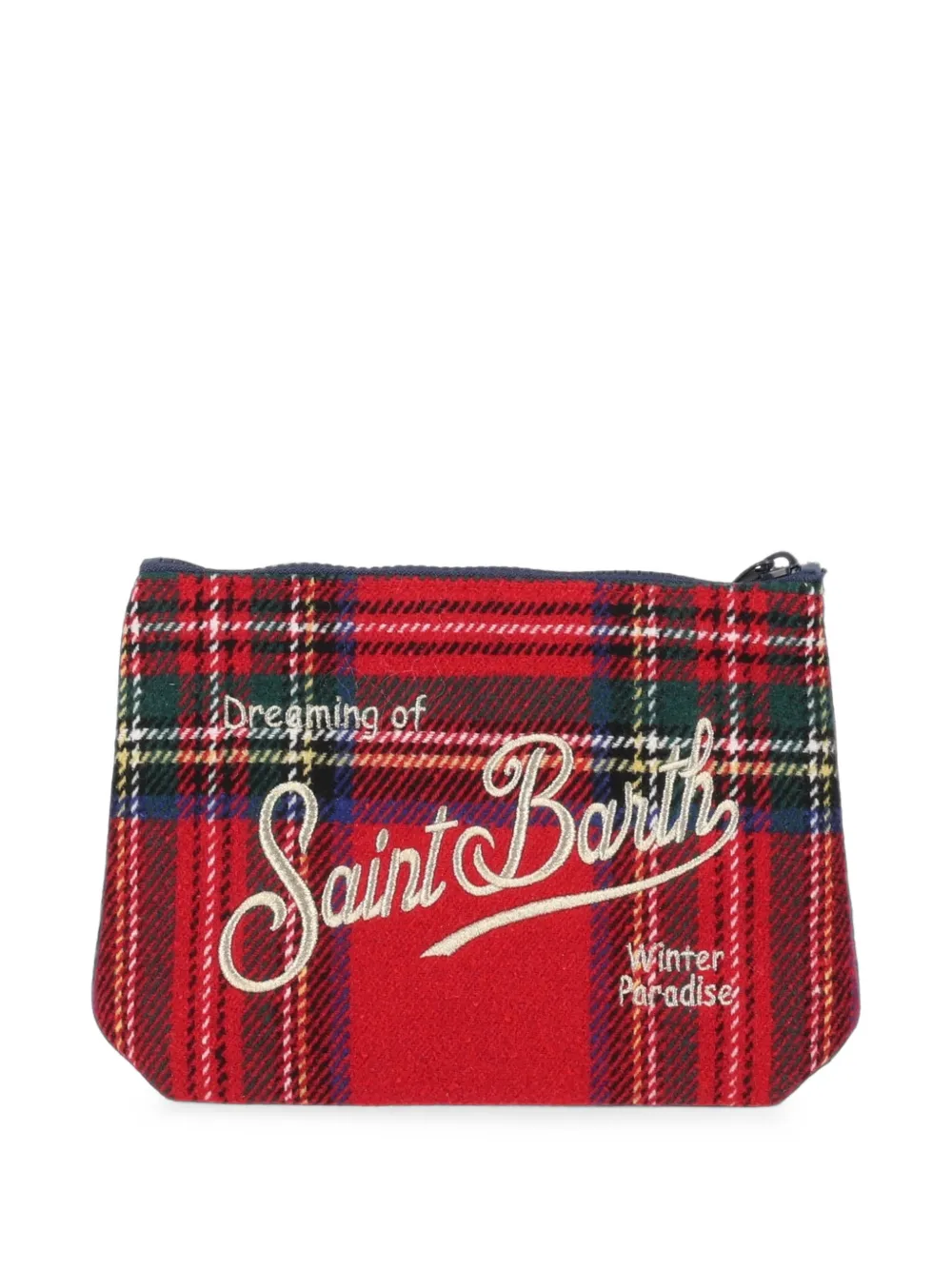 MC2 Saint Barth Aline clutch met tartan-ruit Rood