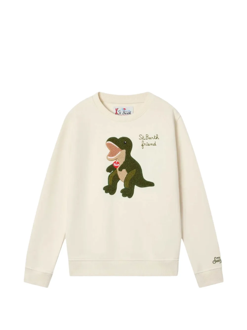 MC2 Saint Barth Kids Hutton dinosaur-embroidered sweatshirt Beige