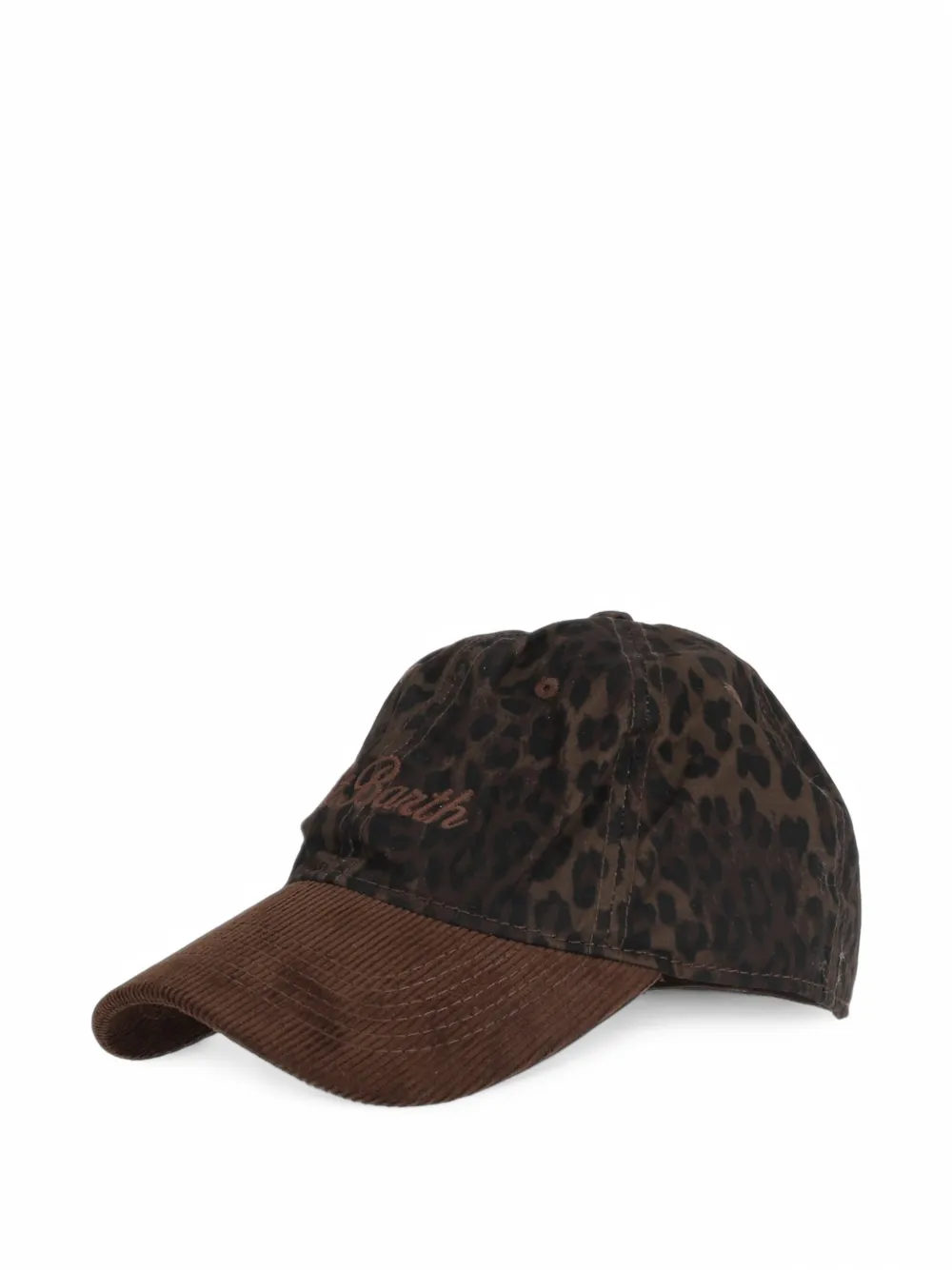MC2 Saint Barth leopard-print corduroy baseball cap – Brown